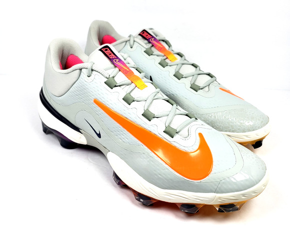 Nike Alpha Huarache El 4 LW MCS NRG Mens Size 16 Silver Orange Baseball Cleats main image 10